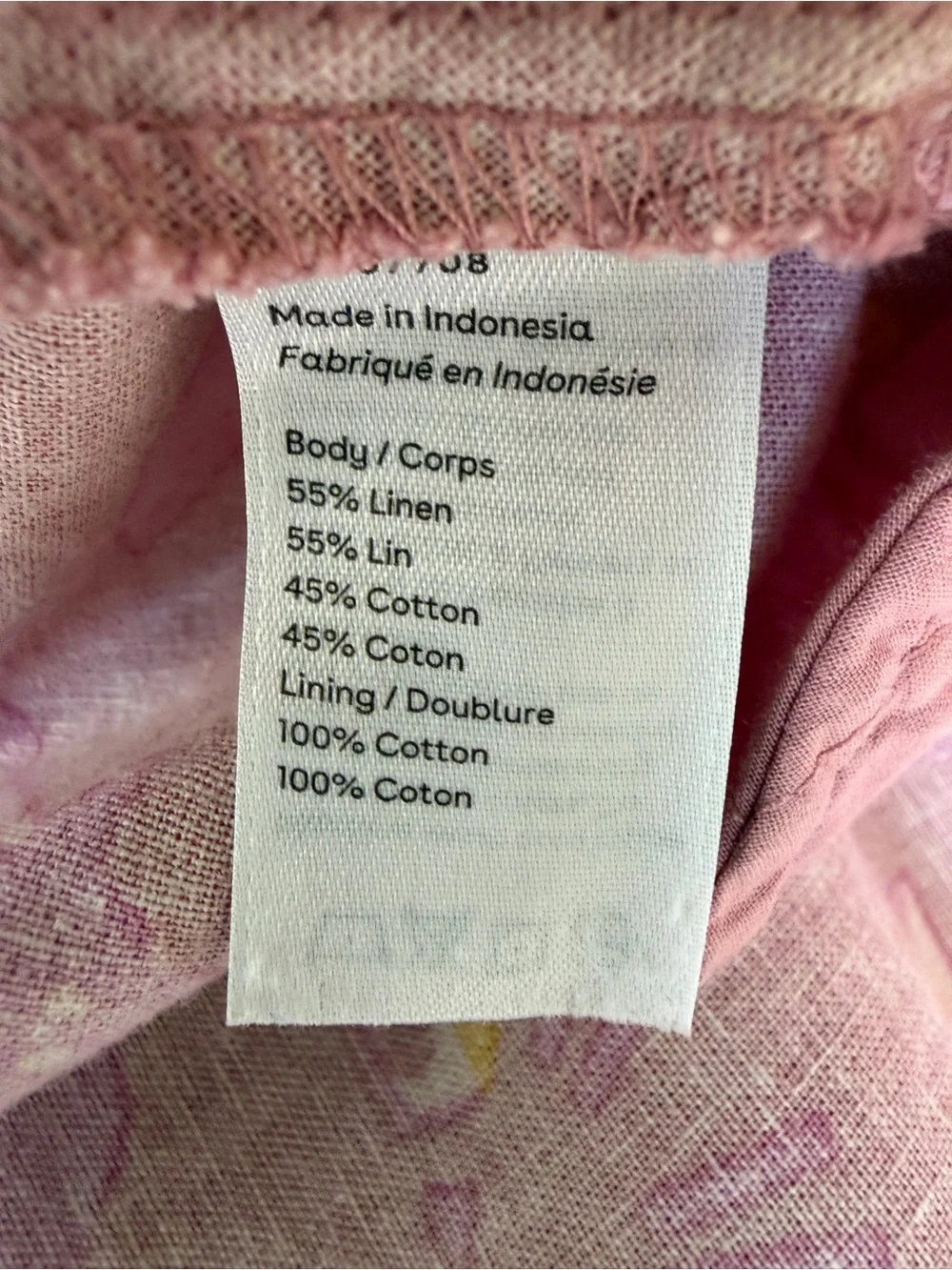 Tea Collection Girls Linen Blend Pink Abstract Print Tank Dress Size 5